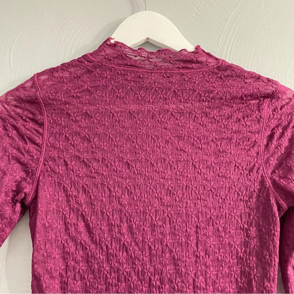 INTIMATELY Free people FROM THE START MOCKNECK LAYERING top sheer lace mesh